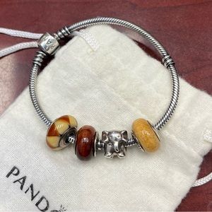 Pandora Silver Bracelet with Charms